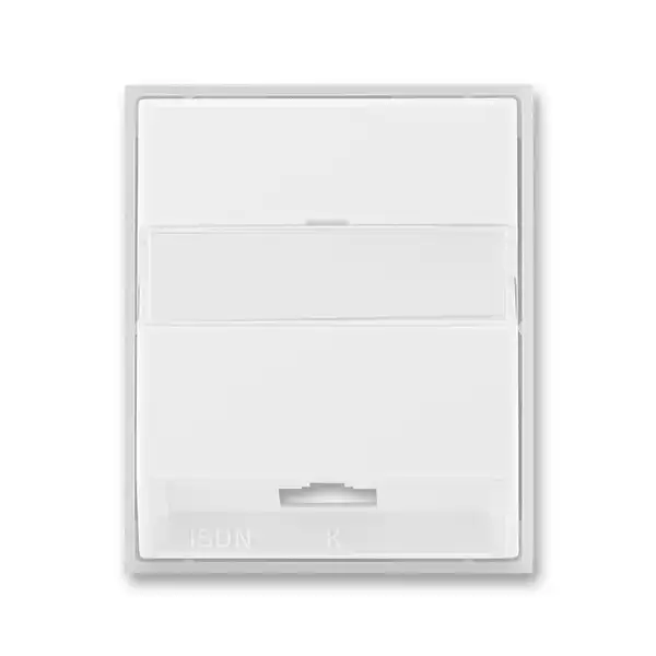 01 Kryt zásuvky ISDN koncové, jednonásobné, bílá/ledová bílá, ABB Element, Time