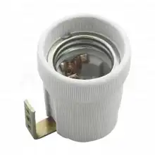 (02161) Objímka keramická s háčkem E27, Kanlux