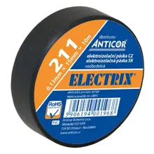 ANTICOR páska elektroizol.PVC 19X20 Kód:211P Electrix černá