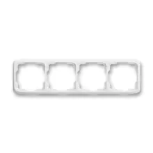 B Rámeček čtyřnásobný vodorovný, bílá, ABB Tango