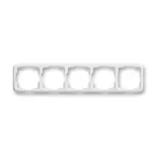 B Rámeček pětinásobný vodorovný, bílá, ABB Tango