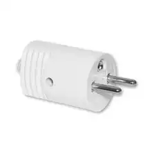 B Vidlice dvojpólová, s přímým vývodem, 16 A, bílá, ABB