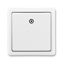 B1 Tlačítkový ovládač zapínací, řazení 1/0, jasně bílá, ABB Classic