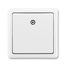 B1 Tlačítkový ovládač zapínací, řazení 1/0, jasně bílá, ABB Classic