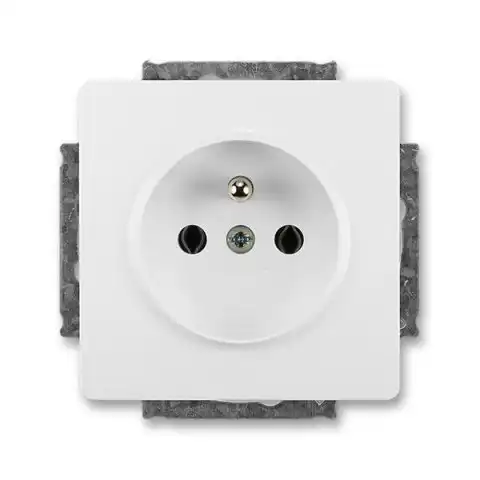 B1 Zásuvka jednonásobná, jasně bílá, ABB Swing / Swing L