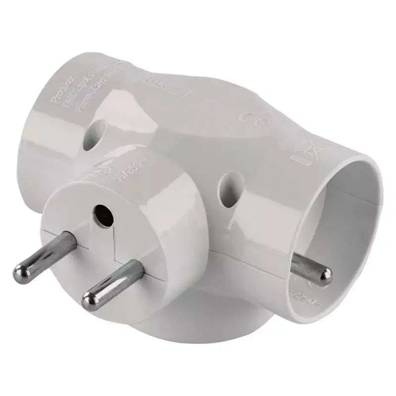 EMOS adaptér.rozboč.zásuv 3xkulatá 250V/16A max. IP20 Kód:P0024N