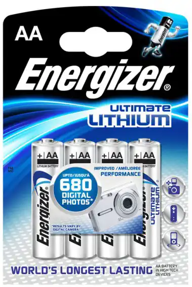 ENERGIZER AA UltimateLithium baterie tužková  FR06/ 635233 4 kusy