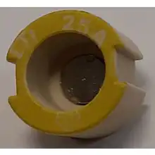 ETI pojistkový dotek DII-25A žlutý