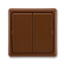 H3 Přepínač sériový, řazení 5, hnědá, ABB Classic
