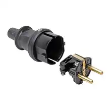 KOPP vidlice.přímá gumová pro pohyblivy privod 230V/16A max 1730.1600.8