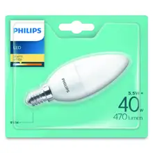 LED 40W B35 E14 WW FR ND 1BC/6 DISC, PHILIPS