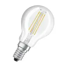 LEDVANCE LED filam.luster VAL P45 E14 4W/40W 470lm/827 10Y NonDim ;čirá