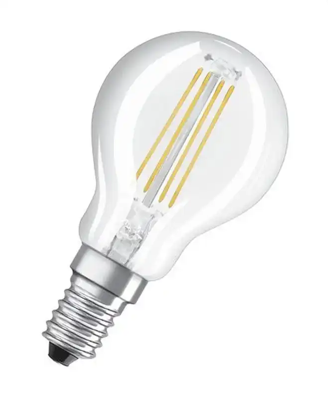 LEDVANCE LED filam.luster VAL P45 E14 4W/40W 470lm/827 10Y NonDim ;čirá