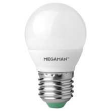 MEGAMAN E27 3.5W 4000K 250lm náhrada 25W; LED kapková žárovka P45 LG2603.5v2