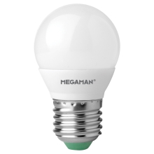 MEGAMAN E27 5.5W 2800K 470lm náhrada 40W; LED kapková žárovka P45 LG2605.5