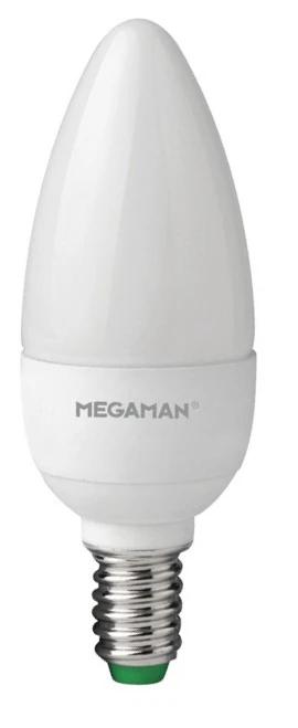 MEGAMAN  LED svíčka E14 náhrada za 40W 6500K 5W Opál