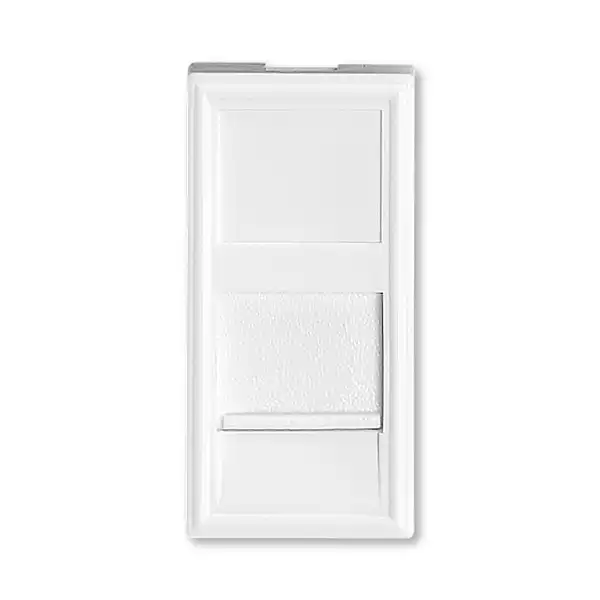 Modul zásuvkový 22,5x45 se záclonkou , bílá, ABB Profil 45