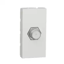 Nová Unica strojek 1modul zásuvka anténní SAT- F konektor  bílá