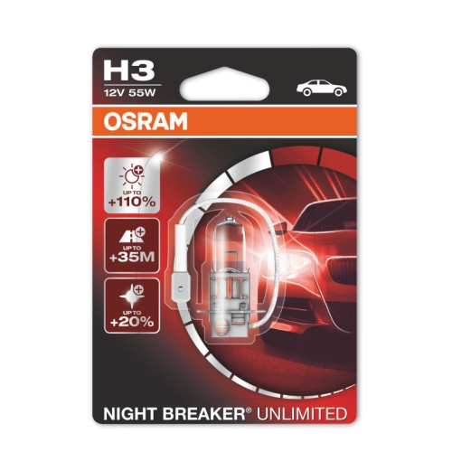 OSRAM autožárovka  H3 NIGHT BREAKER UNLIMITED 64151NBU 55W 12V PK22s