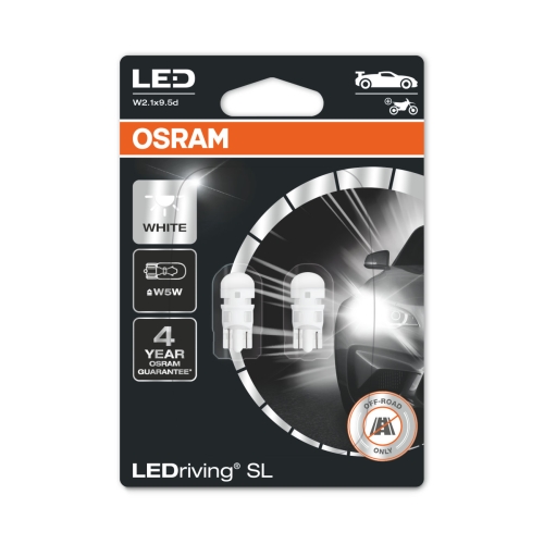 OSRAM autožárovka LED W5W 2825DWP-02B 0.8W 12V W2.1x9.5d blistr-2ks