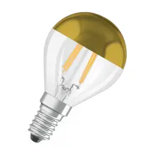 OSRAM LED filam.lustre P45 4W/34W E14 2700K 380lm NonDim 15Y ; zlatý vrchlík