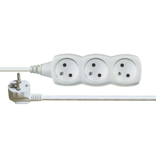P0313 HE0313 (E0313) Prodlužovací kabel bílý 3 zásuvky 3m, Emos
