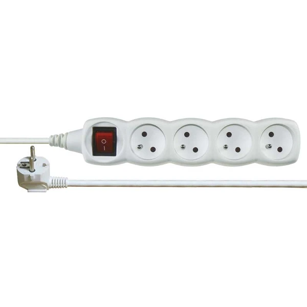 P1417 HE1417 (E1417) Prodlužovací kabel bílý s vypínačem 4 zásuvky 7m, Emos