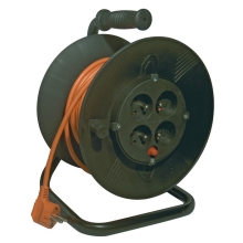P19450 DG-4ZR-F04 PVC prodlužovací kabel na bubnu - 4 zásuvky 50m, Emos