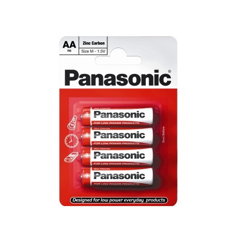 PANASONIC AA Red Zinc baterie tužková  R06 4 kusy