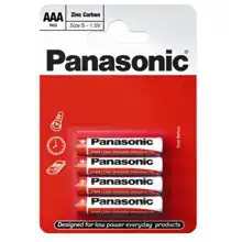 PANASONIC AAA Red Zinc baterie mikrotužková  R03 4 kusy