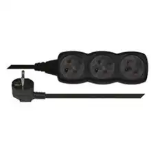 PC0313 HE0313 Prodlužovací kabel černý 3 zásuvky 3m, Emos