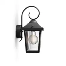PHILIPS Buzzard wall lantern black 1x60W 230V
