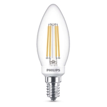 PHILIPS E14 4W 2700K 470lm náhrada 40W; LED svíčková žárovka B35 Dim
