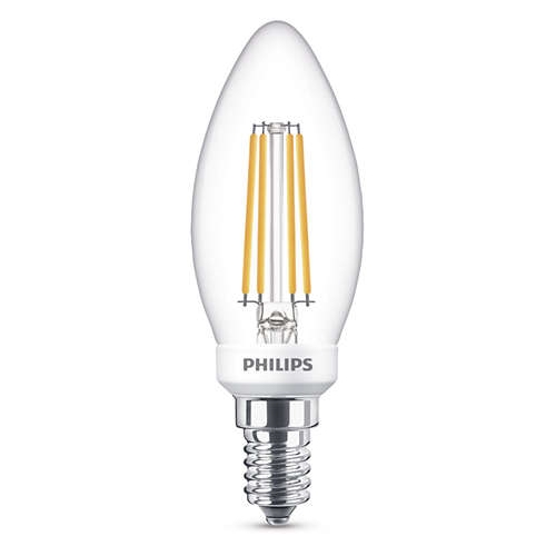 PHILIPS E14 4W 2700K 470lm náhrada 40W; LED svíčková žárovka B35 Dim