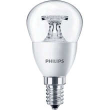 PHILIPS E14 5.5W 2700K 470lm náhrada 40W; LED kapková žárovka P45 cira