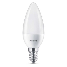 PHILIPS E14 7W 6500K 830lm náhrada 60W; LED žárovka svíčková opál