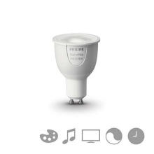 PHILIPS HUE LED reflektor PAR16 6.5W GU10 RGB 250lm Dim 25Y PHILIPS HUE LED reflektor PAR16 6.5W GU10 RGB 250lm Dim 25Y