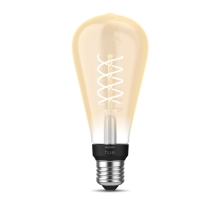 PHILIPS HUE WHITE LED filam.bulb ST72 7W/NIL E27 2100K 550lm Dim EUR