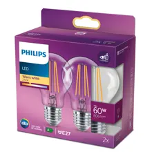 PHILIPS LED filam.bulb A60 E27 7W/60W 806lm/827 15Y NonDim ;