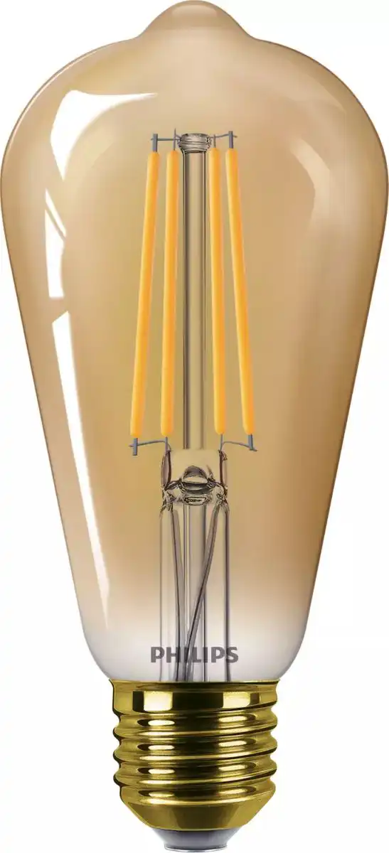 PHILIPS LED filam.bulb ST64 E27 5.8W/50W 640lm/822 15Y NonDim ;zlatá