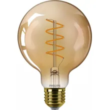#PHILIPS LED filam.globe G95 5.5W/40W E27 2200K 470lm Dim 15Y amber