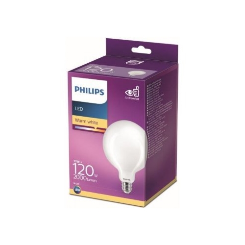 Philips  LED globe E27 náhrada za 120W 2700K 13W opál
