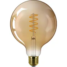 PHILIPS LED globe G120 7.3W/50W E27 2200K 640lm NonDim 15Y gold