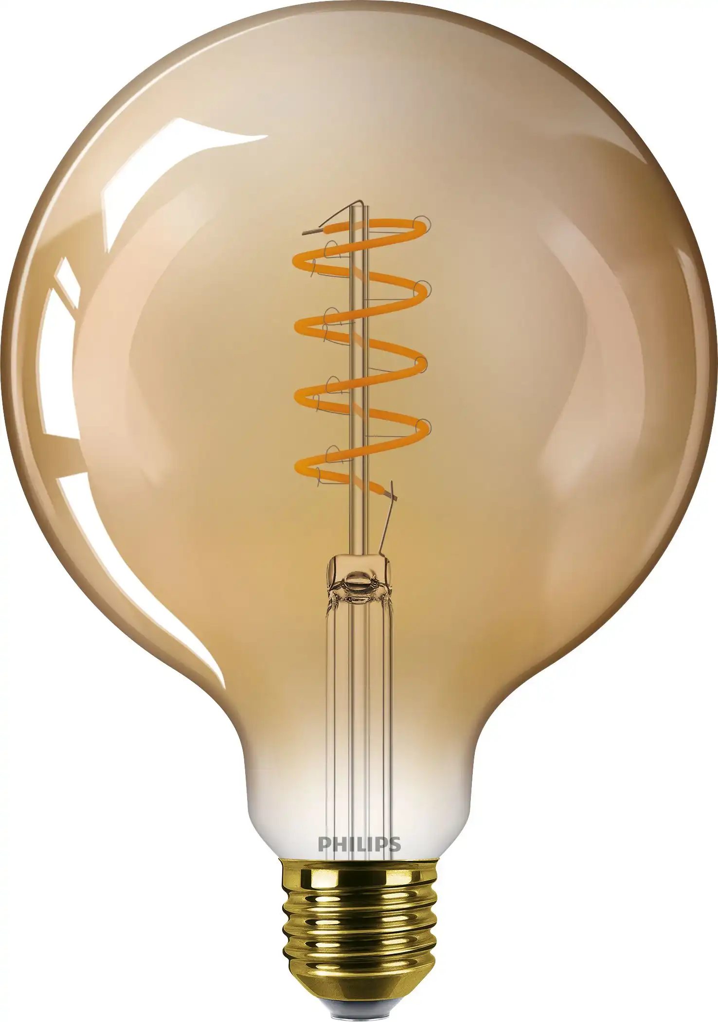PHILIPS LED globe G120 7.3W/50W E27 2200K 640lm NonDim 15Y gold