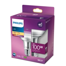 Philips  LED reflektor E27 náhrada za 100W 2700K 8W