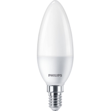Philips  LED svíčka E14 náhrada za 60W 6500K 7W opál
