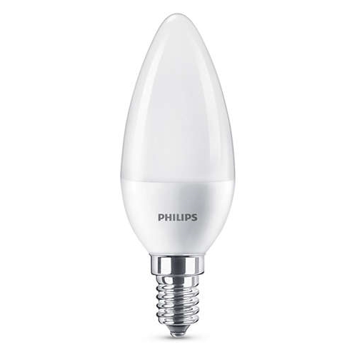 PHILIPS  LED svíčka E14 náhrada za 60W 6500K 7W Opál