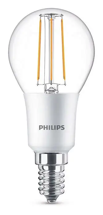 PHILIPS stmívatelná LED kapka filament E14 náhrada za 40W 2700K 5W filament
