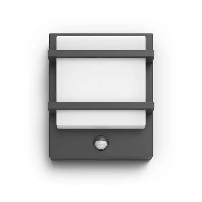 PHILIPS venkovní LED svítidlo Petronia se senzorem; antracit (17395/93/P0)