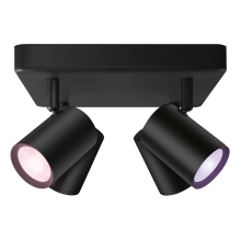 PHILIPS WiZ svít.strop.LED Imageo 4x4.9W 1380lm/922-65/RGB IP20 ; černá